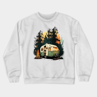 Taking a trip back in time with this adorable 1960s camper Crewneck Sweatshirt